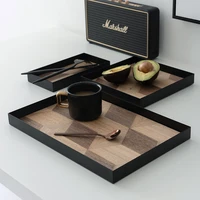 creative nordic tea tray handmade wooden decorative serving coffee ceremony tea tray plateau bois kitchen teaware db60tp