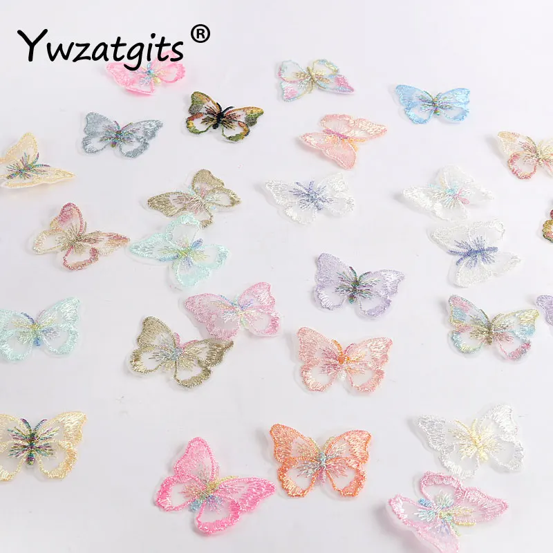 

Ywzatgits 10/12pcs Lace Butterfly Applique Embroidered Sew on Lace Patches For Garment IY Accessories YL0423