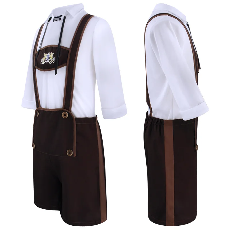 Роскошный мужской костюм на Октоберфест Lederhosen 3 шт./компл. немецкий баварский