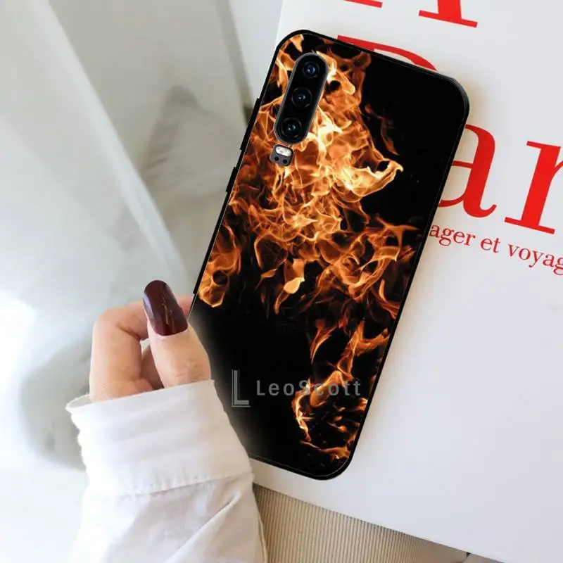 

Fashion Flames Phone Case For Huawei Y5 Y6 II Y7 Y9 PRIME 2018 2019 NOVA3E P20 PRO P10 Honor 10