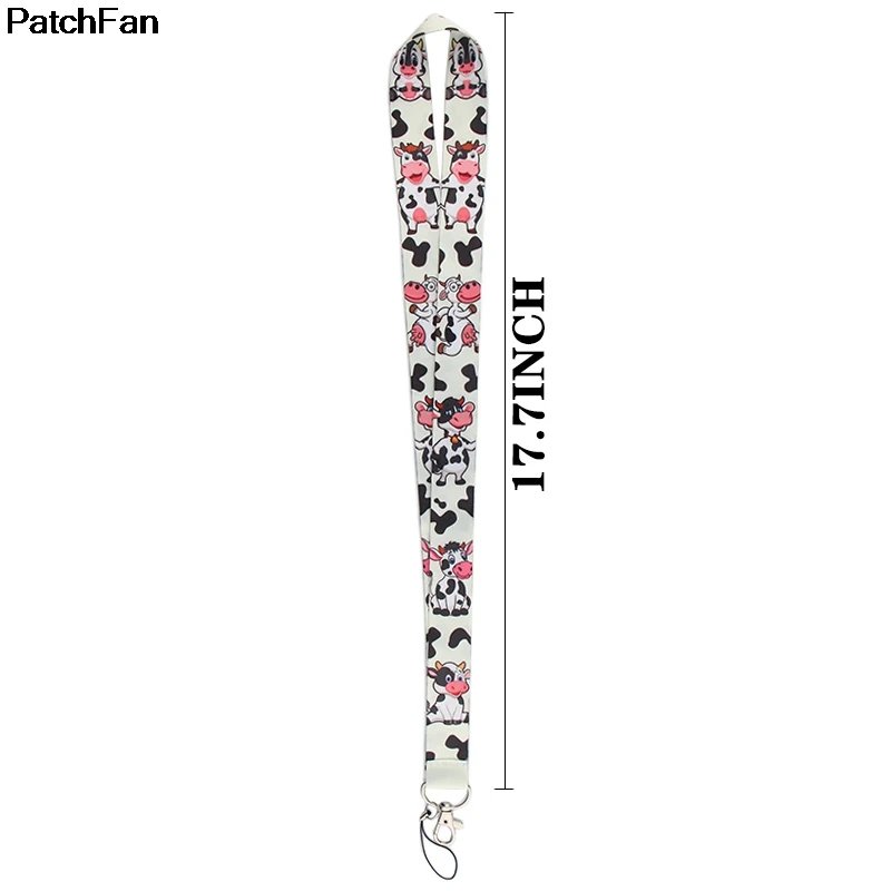 Шнурок для ключей A2412 с мультяшными животными коровьими ключами ремешок шеи