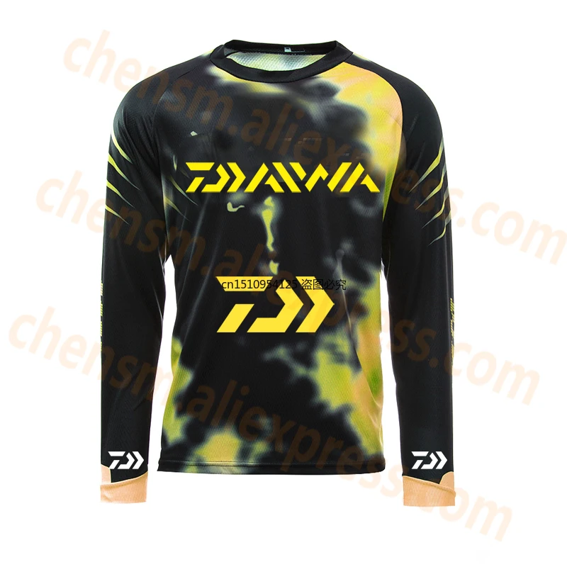 

New style Plus Size Autumn Daiwa Dawa Men Fishing Shirt Breathable Hygroscopicity Quick Drying Anti-UV Fishing Clothing XS-5XL
