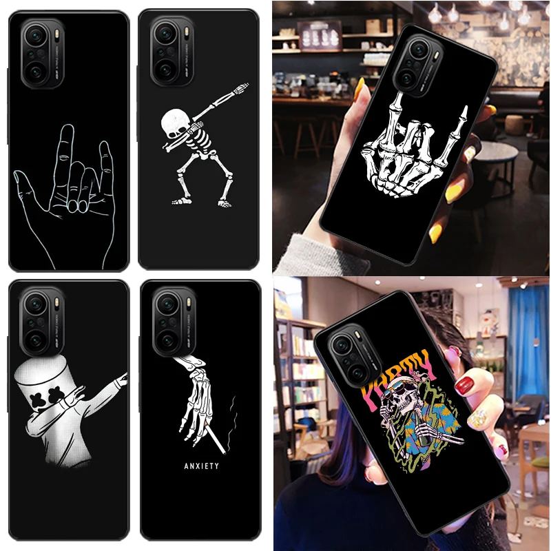 

Funny Skeleton Phone Case For Xiaomi POCO X3 Pro NFC F3 GT M3 For GT Funny Banana Cases Soft TPU Back Cover Carcasa