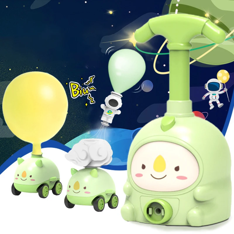 

Kawaii Piggy Aerodynamic Balloon Launch Toy Tower Science Experiment Air Flying Inertial Power Balloon Car Toy for Children Gift