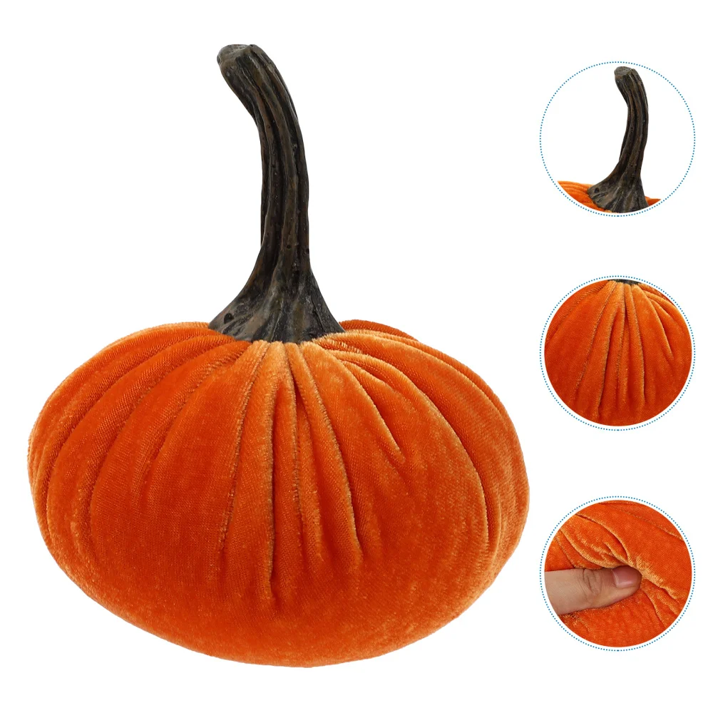 

1 Pc Practical Party Prop Faux Pumpkin Christmas Adornment Pumpkin (Orange)