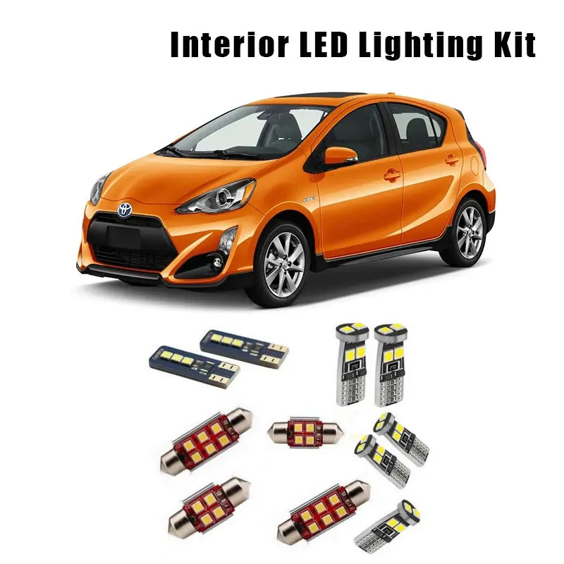 

8 шт., светодиодные лампы для Toyota Prius C 2012-2016 2017 2018 2019