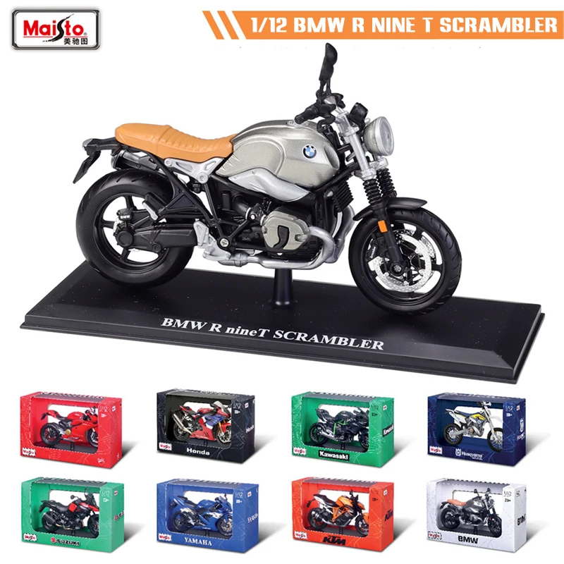 

Maisto 1:12 new style With base BMW R Nine T Scrambler original authorized simulation alloy motorcycle model toy car Collecting