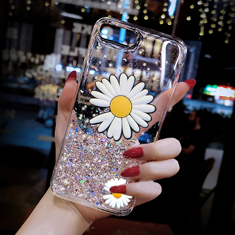 Цветочный блестящий чехол для Huawei P20 P30 P10 P9 P8 Lite Plus 2017 2019 Mate 10 20 Pro 20X |