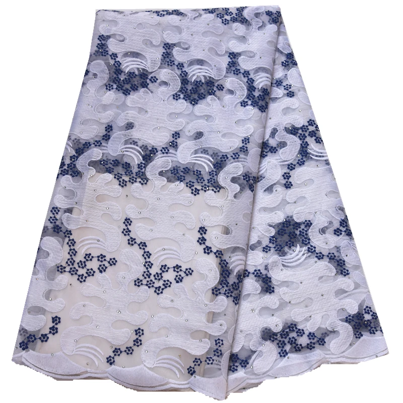 2020 Высококачественная африканская французская кружевная ткань с камнями