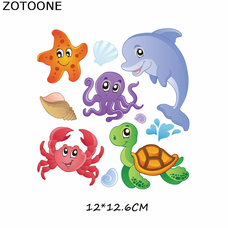TH0422 ZOTOONE, Мультяшные нашивки в виде животных, Набор А-уровня, моющиеся, сделай сам, аксессуары для украшения одежды, наклейки с утюгом, подарок для детей - Цвет: TH0422