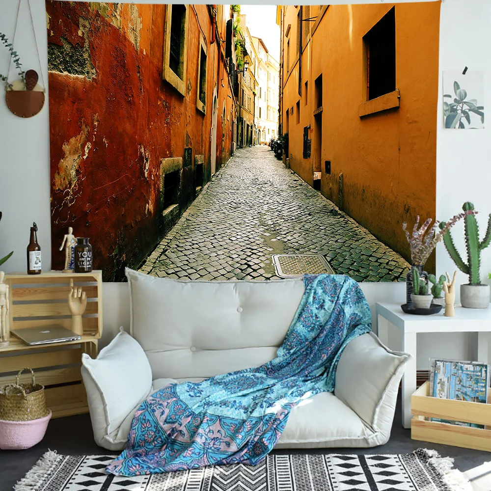 Simsant японский уличный гобелен плюшевый мишка разрушенный городской арт