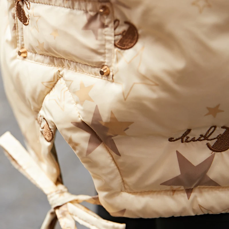 

Winter Clothing Fur Hooded Down Coat Jacket For Girl Teenager Parka Children Thicken Down Warm Clothes Outwear Snowsuit