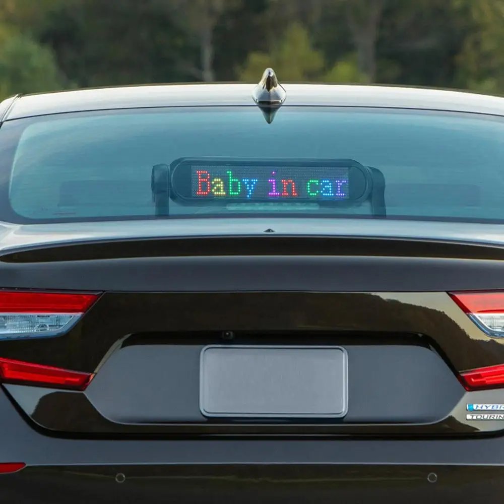 

12v 12 * 72 LED Car Sign RGB Matrix Bluetooth Programmable Multilingual Taxi Store Advertising Display Board