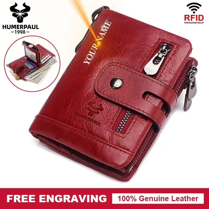 Кожаный женский кошелек с бесплатной гравировкой модный для монет маленький