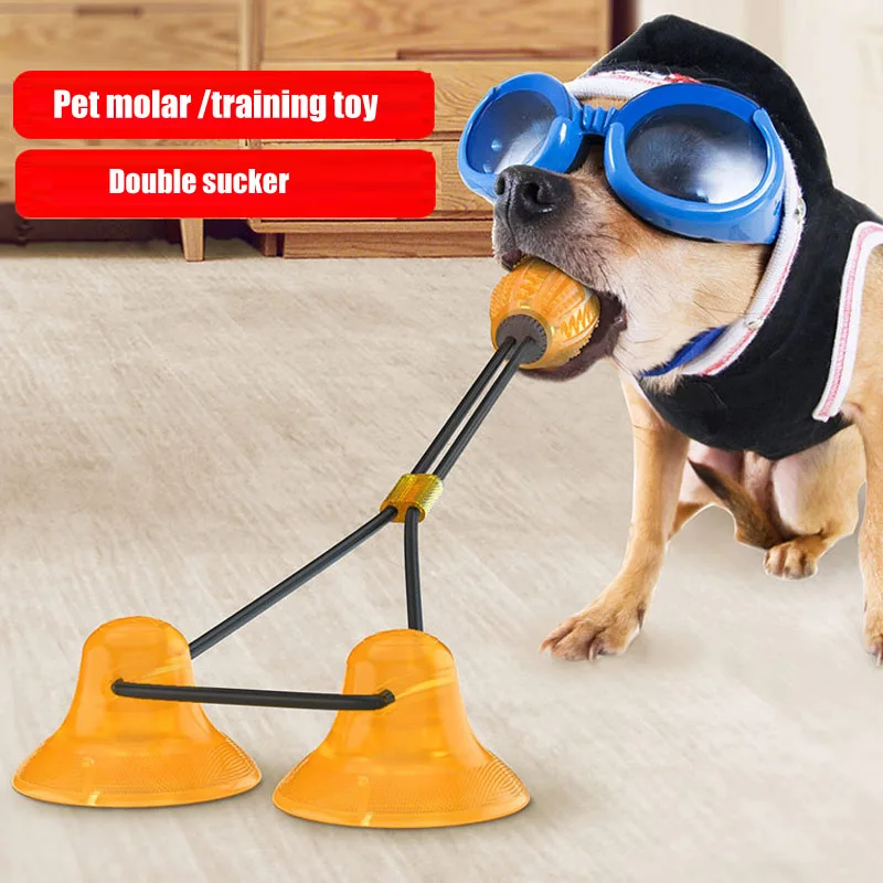 С двойной присоской игрушка для обучения чистке зубов интерактивные жевательные