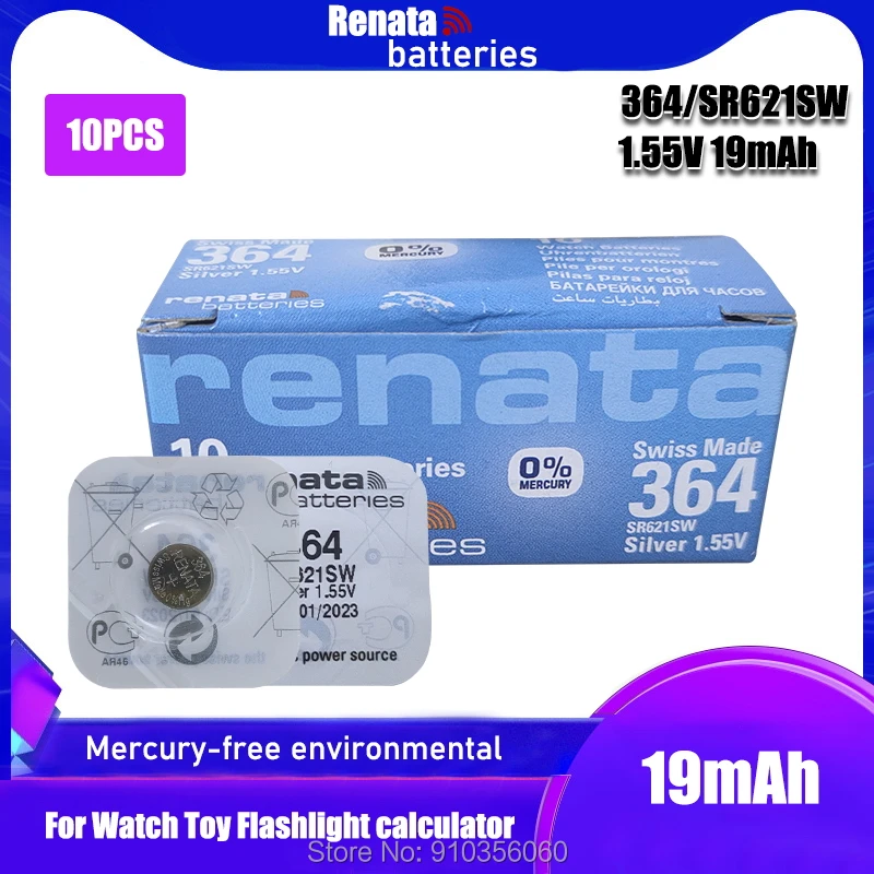 10 шт. Новинка розничная продажа 100% оригинальный 1 55 V 364 SR621SW V364 SR60 SR621 AG1 батарейки