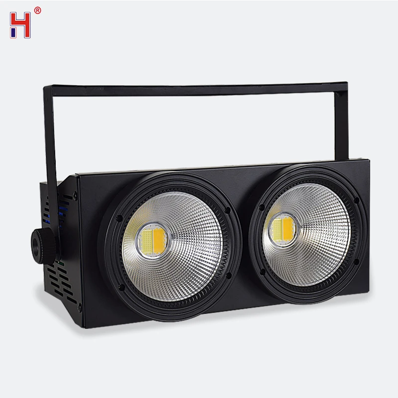 

DJ-лампы 2X100W COB, светодиодсветодиодный Прожекторы для сцены, теплый и холодный белый свет, прожектор для церкви, свадьбы, театра, фотостудии