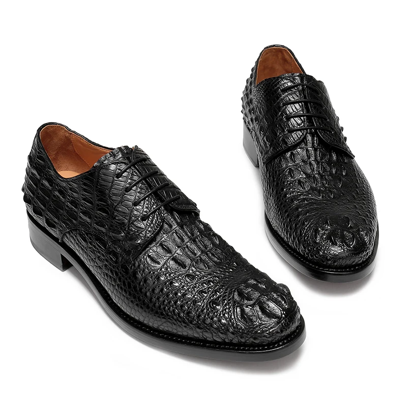 

weitasi new arrival crocodile leather men shoes Pure manual making male business leisure Men shoes real leather sole