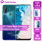 Oukitel C17 тройной камеры заднего 6,35 смартфон MT6763 Octa Core Android 9,0 3 Гб оперативной памяти, 16 Гб встроенной памяти, 3900 мАч отпечатков пальцев уход за кожей лица ID мобильный телефон