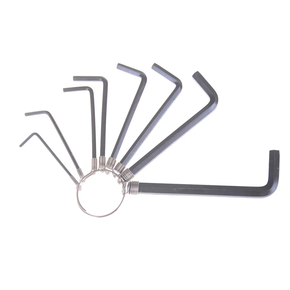 

Kit Box Key Chain Combination Hex Key Allen Wrench Hand Tools 8 In 1 1.5mm~6mm Hex Key Allen Wrench Set Metric Hand Tool