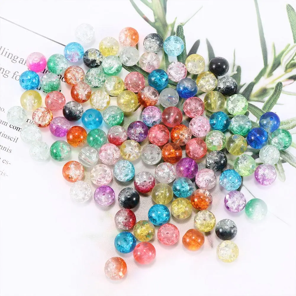 100 шт красивые модные поделки Инструмент Кристалл трещина красочные круглые