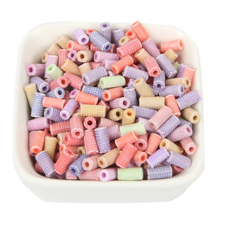 100 шт. Круглые Обжимные Клещи акриловые бусины 8x4 мм для ювелирных изделий