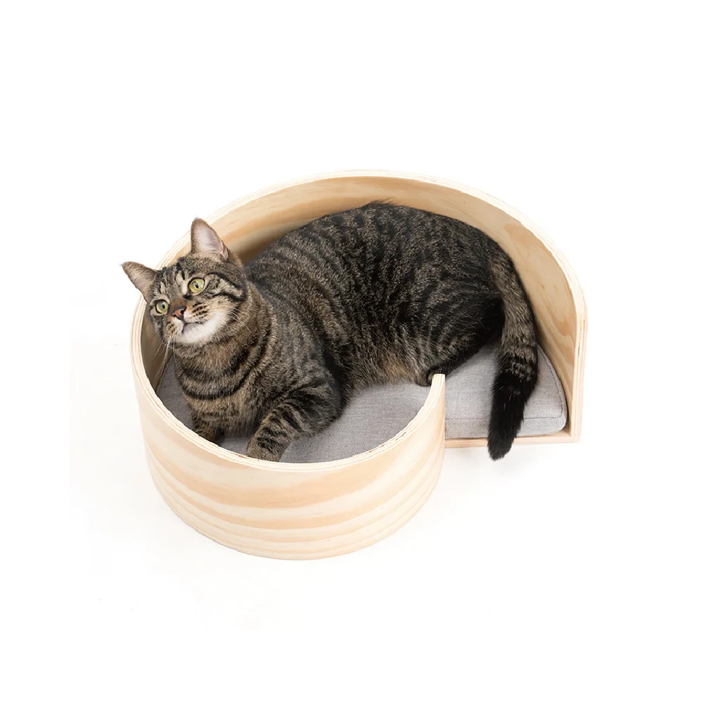 買取 スパイラル猫砂木製正方形のベッド猫ベッド四季の一般的なペット砂犬小屋小型犬小屋