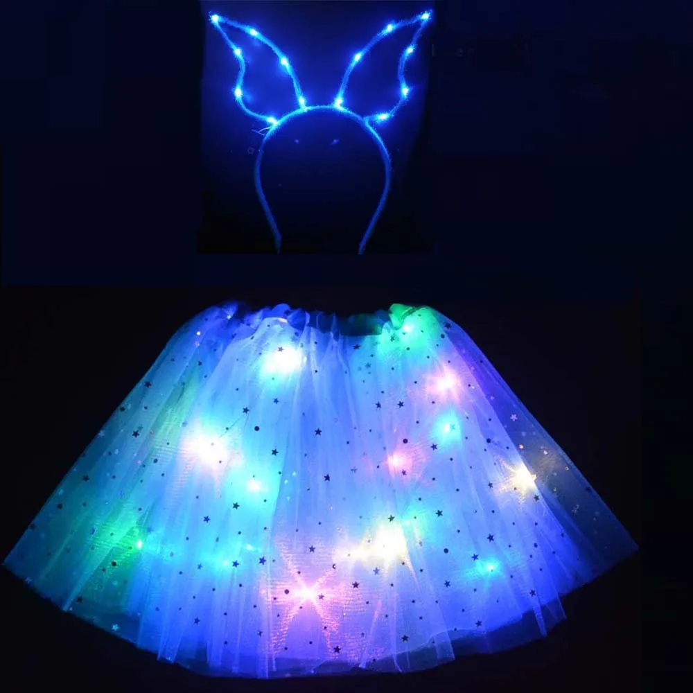 Неоновые вечерние платья в подарок светодиодный светильник юбка пачка со