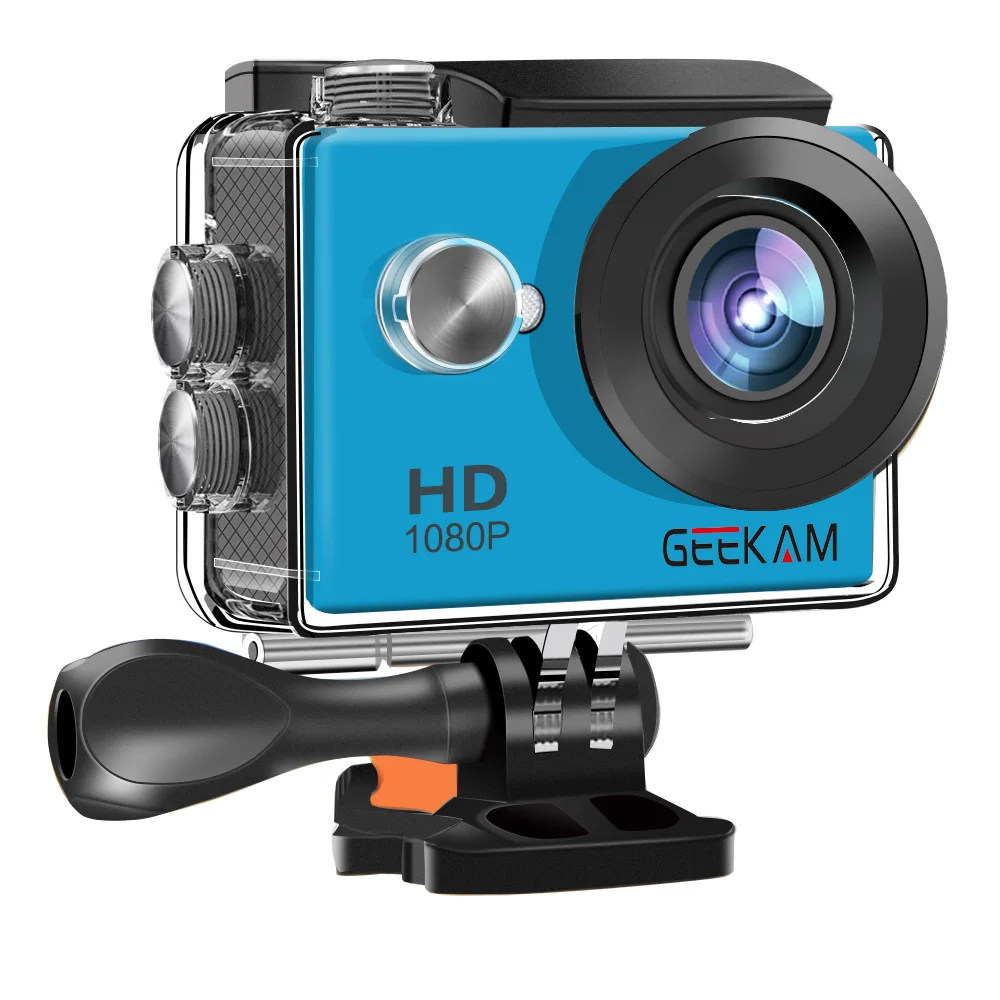 GEEKAM A9 экшн-камера Full HD 1080P 2," экран 30 м водонепроницаемый шлем мини видео запись камера s Спортивная камера DVR - Цвет: GK-A9 Blue