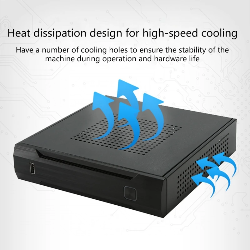 Чехол Mini-ITX Tower QX02 HTPC чехол с 2 портами USB2.0 черные настольные шасси | Компьютеры и