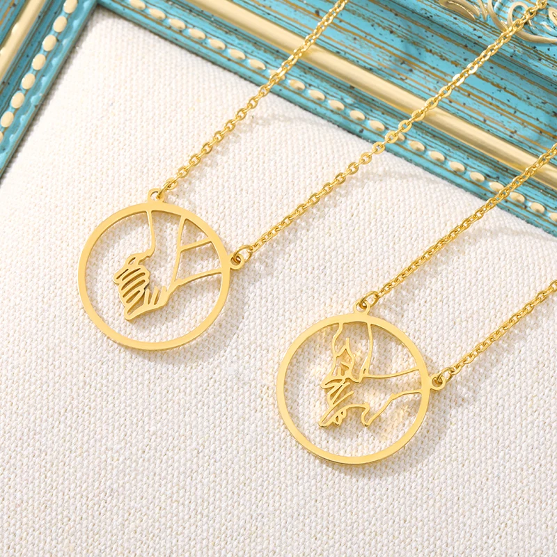 Ажурное колье с жестами золотая цепочка из нержавеющей стали подарок на день