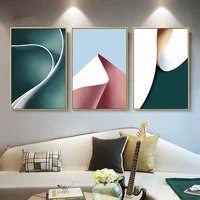 colorful space curve surface nordic posters and prints abstract wall art canvas painting wall pictures for living room home dec