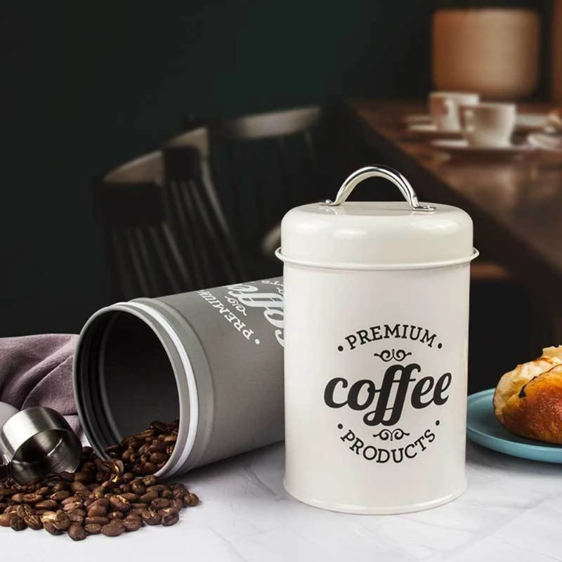 Винтажный кованый железный контейнер для хранения чая пищевых продуктов