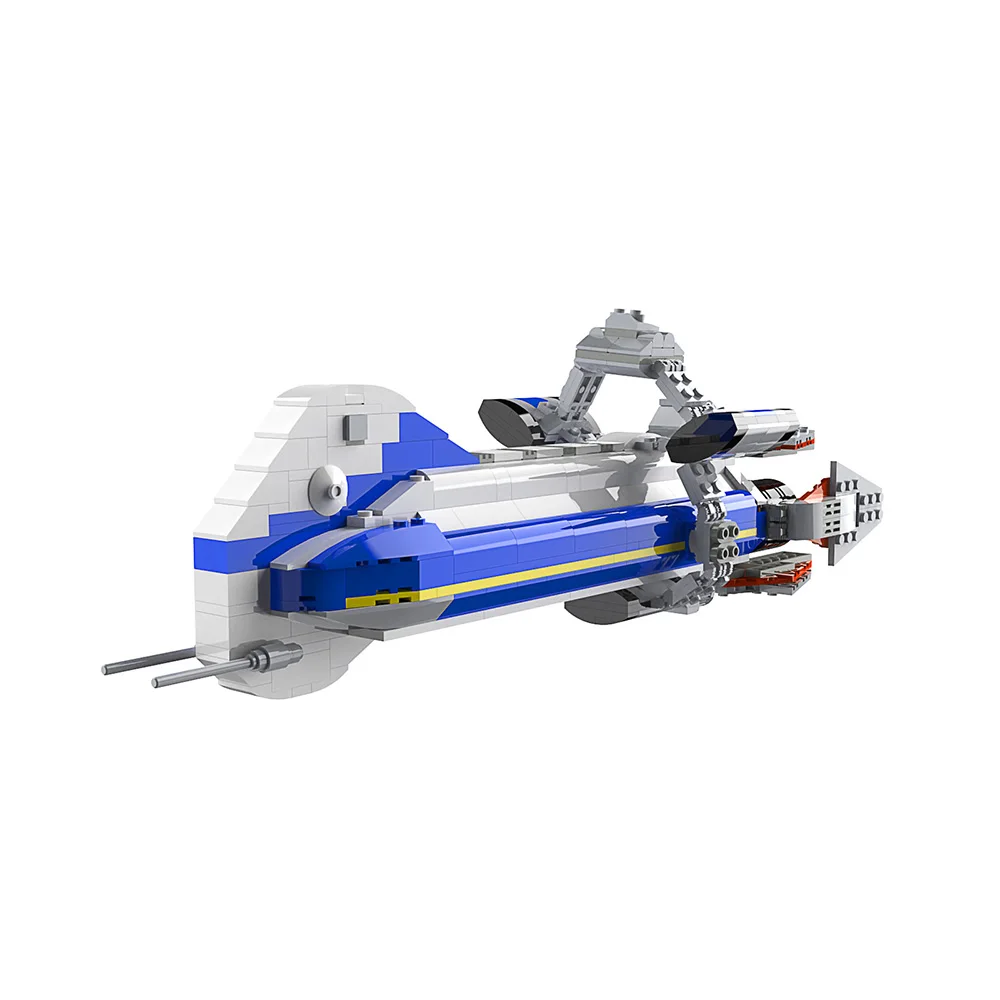 

MOC Colonial One Spaceship Building Blocks For Battlestar Galactica Space Battle Warship Bricks Toys For Children Birthday Gifts