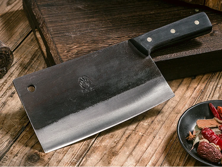 Ручной Кованый нож-измельчитель из высокоуглеродистой стали нож для убоя и