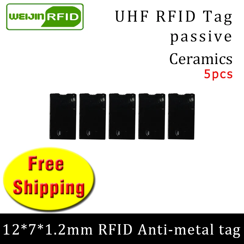 UHF RFID Метка 915 МГц 868 Alien Higgs3 EPC 5 шт. Бесплатная доставка 12*7*1 2 мм тонкие