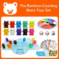 kids montessori math educational toys rainbow counting bears sorting colors matching logictraining games for children boys girls