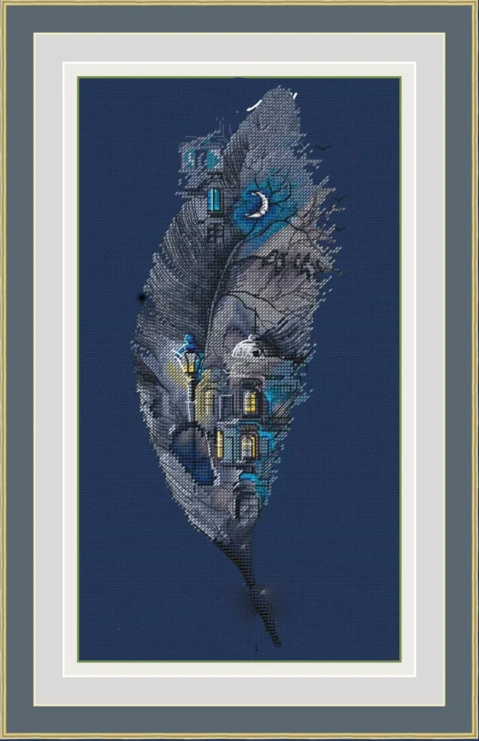 

Dark blue Home Decor New Arrival Homfun Craft Christmas Cross Stich Set NO Hoop Counted DIY Cross Stitch Kit Painting