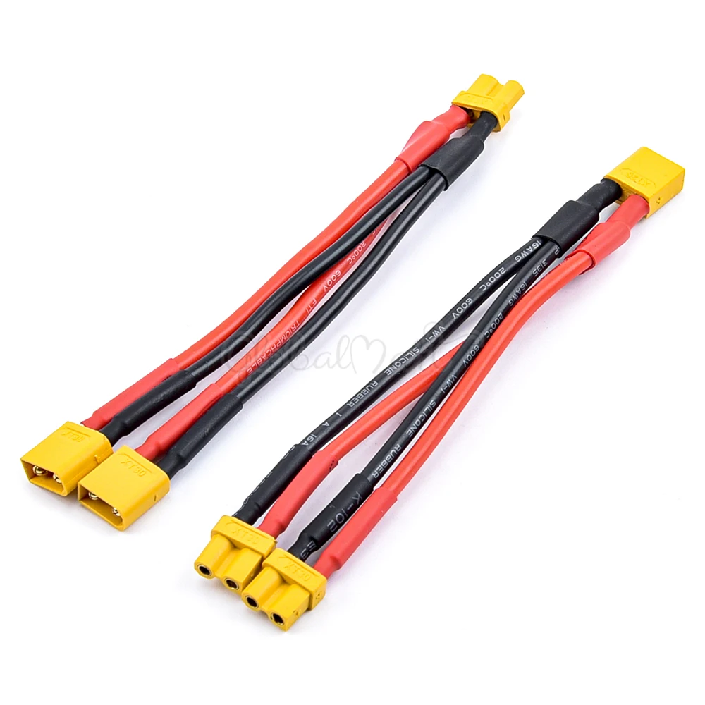 1 шт. XT30 XT 30 мужской/женский параллельный кабель провод Y lead 16AWG Батарея Кабель