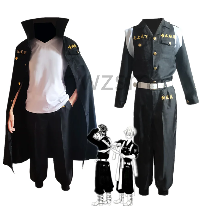 

Anime Tokyo Revengers Cosplay Costume Manjiro Sano Embroidery Tokyo Manji Gang Uniform Ken Ryuguji Keisuke Baji Outfit Halloween