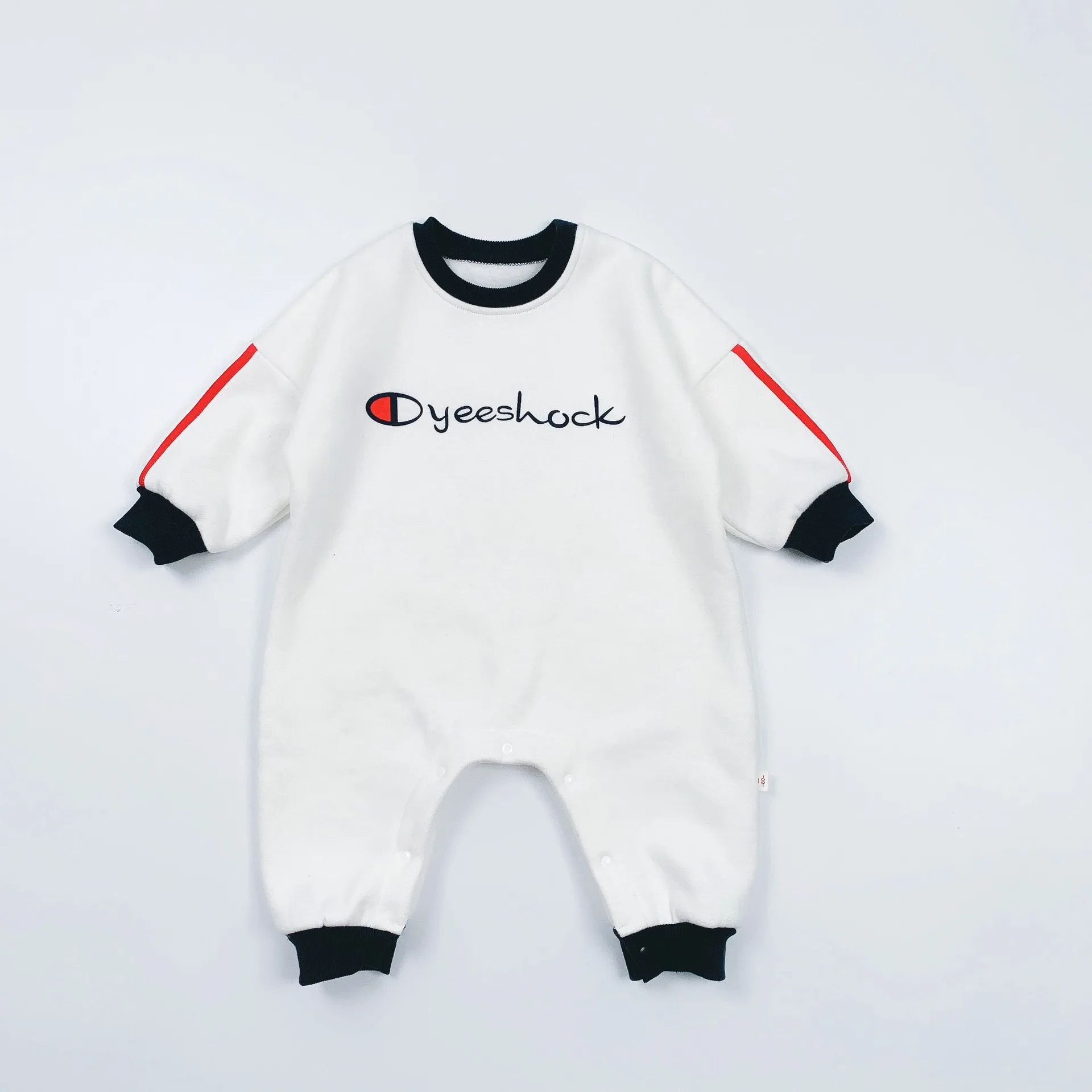

Infant Toddler Baby Boys Long Sleeve Jumpsuits Autumn Winter New White Rompers Cotton Fleece Warm Romper Boys' Sports Outfits