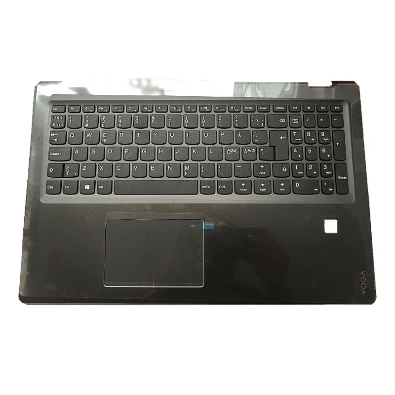 

Applicable To The new Lenovo Flex 4-15 YOGA 510-15 Palm Pad Shell Keyboard With Fingerprint hole Dark Gray North Owen 5C0M32608