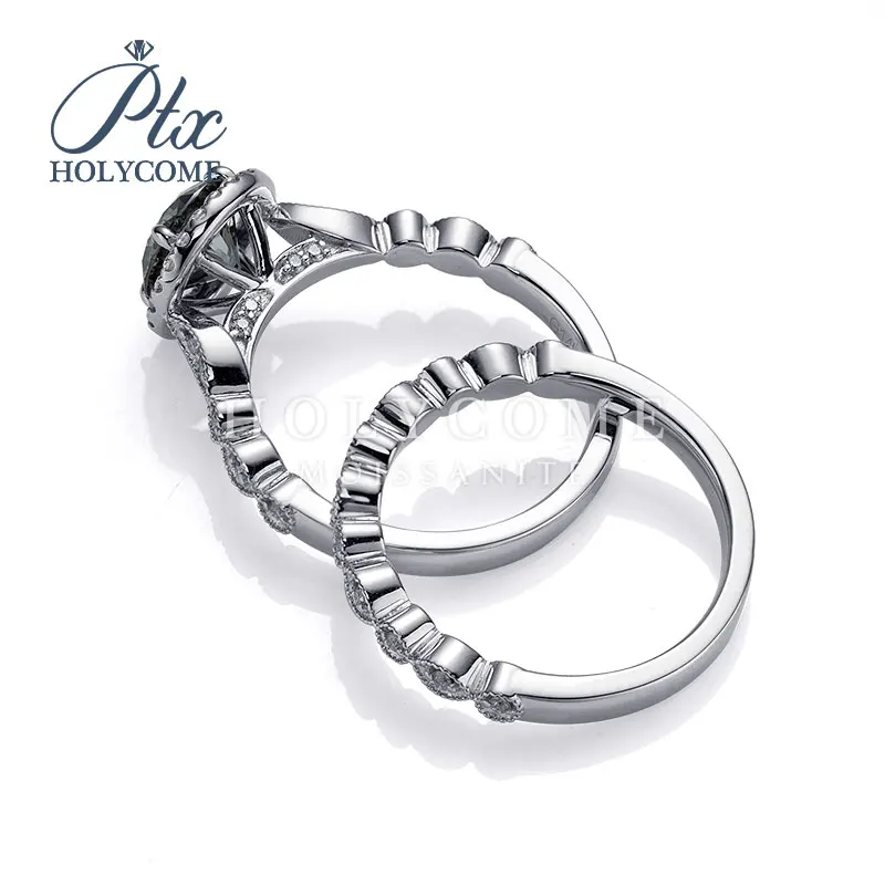 Драгоценный камень круглой огранки 6 5 мм 8 сердца и стрел золото 14 к Муассанит