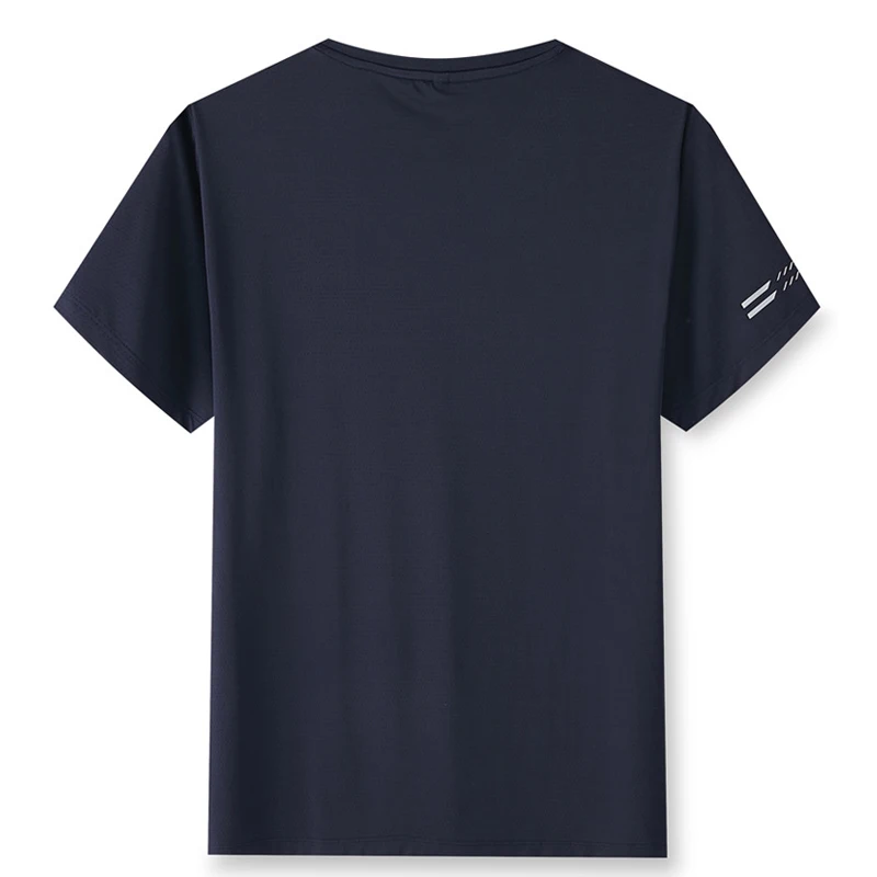 Большой Размеры Футболка мужская повседневная футболка Летняя с короткими