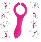 Кольцо на пенис, интенсивная стимуляция клитора, вибратор для языка, секс-игрушки для взрослых для мужчин, для задержки эякуляции, Мужской мастурбатор