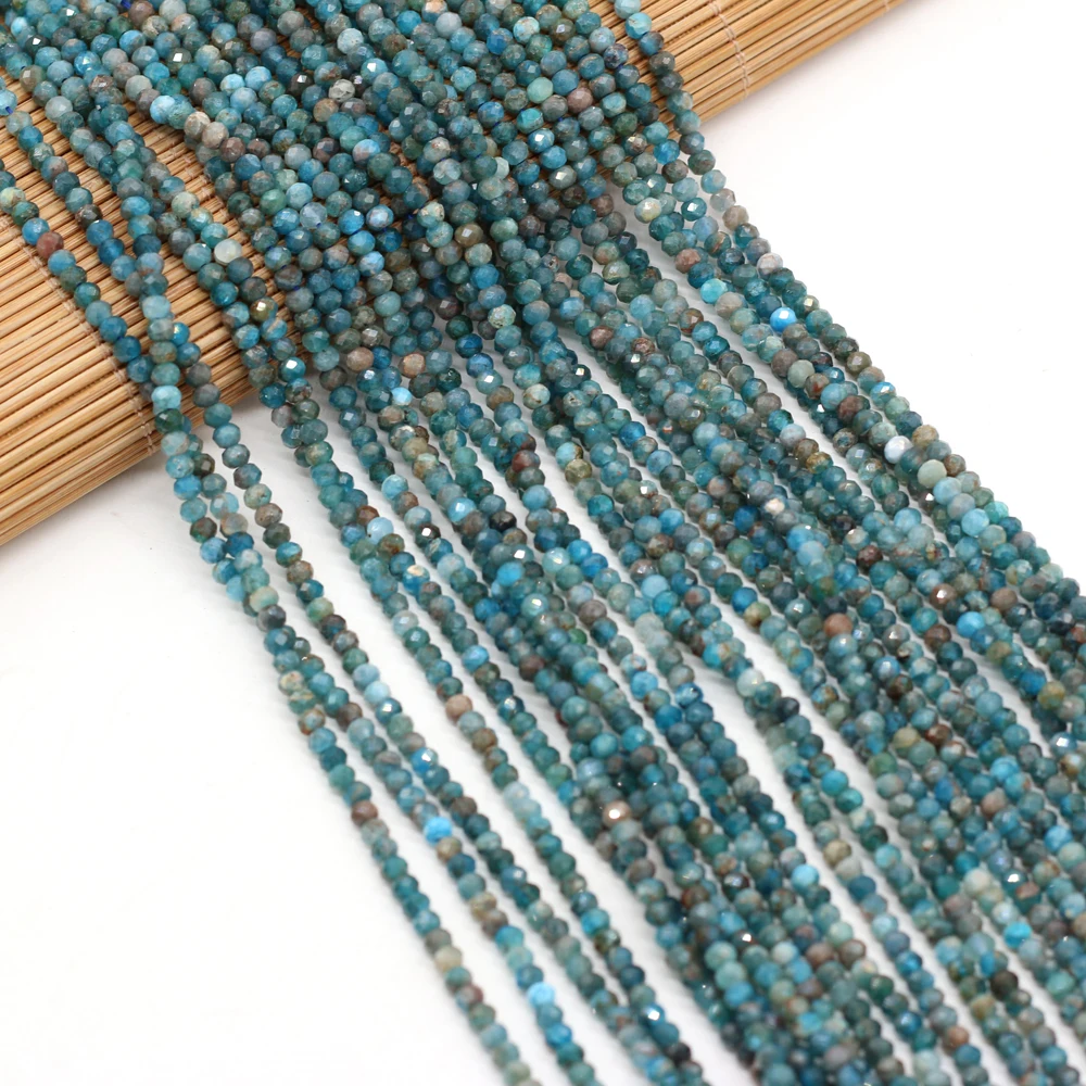 

Hot Natural Faceted Apatite Stone Loose Beads for Jewelry Making Bracelet Necklace Accessories Women Trendy Gift Size 3x4mm