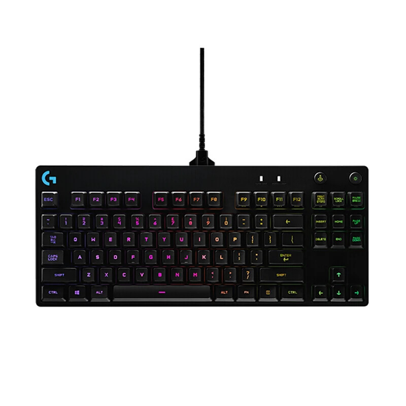black Оригинальная Проводная игровая механическая клавиатура с эргономичным дизайном, игровая клавиатура с RGB подсветкой Teclado Gamer Keyboard - Цвет: black