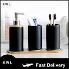 KeWL набор керамических аксессуаров для ванной комнаты, модный дозатор для мыла, держатель для зубных щеток, керамический стакан, Товары для ванной комнаты