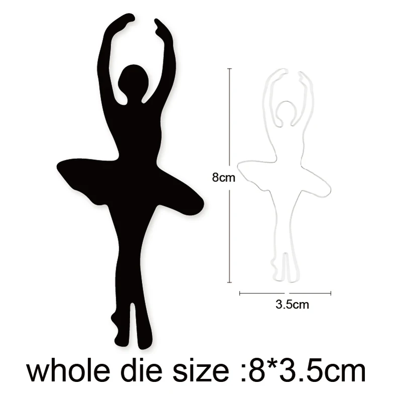 

Girl Dancing Ballet Metal Cutting Dies Stencils for DIY Scrapbooking/photo album Decor Embossing Paper Cards Making Crafts dies