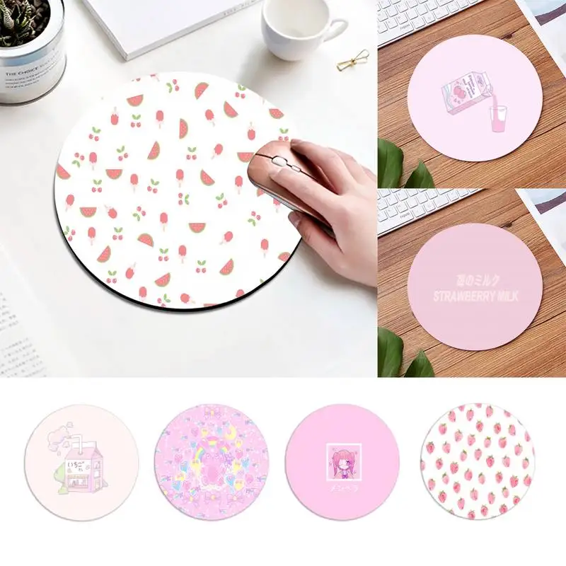 

kawaii pattern Beautiful Anime Mouse Mat Comfortable Round Mouse Pad Planet Series Mat Desktop DIY Custom desk mat